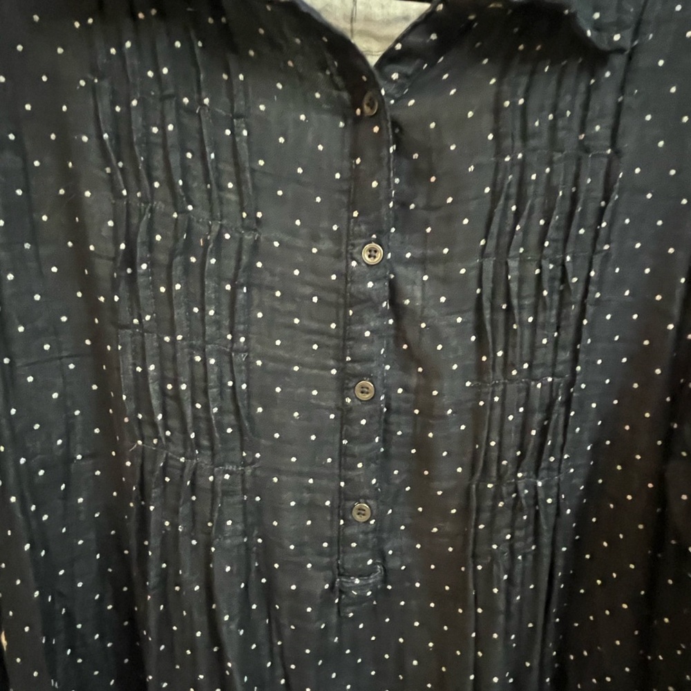 Cotton Gauzy Long Sleeve Button Down Shirt - Picture 4 of 6
